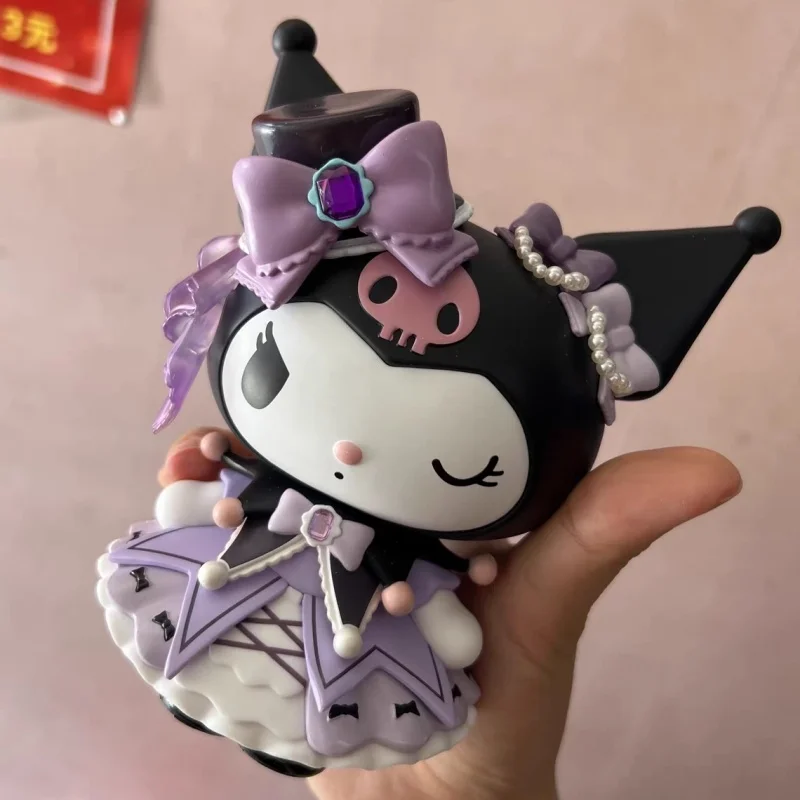 

Оригинальные кавайные фигурки Sanrio Kuromi розы, оригинальные мимелоди, милые Мультяшные аниме персонажи, украшения комнаты, подарки для девочек