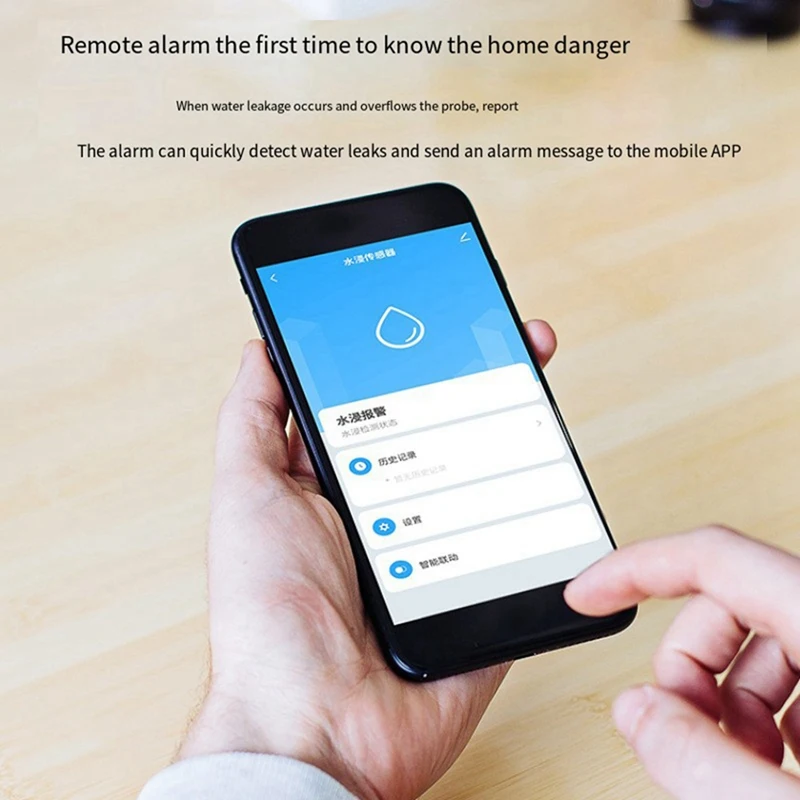 APPLIA-Tuya Smart Water Level Alarm Wifi Water Immersion Sensor Alarm Water Leak Detector App Remote Monitoring