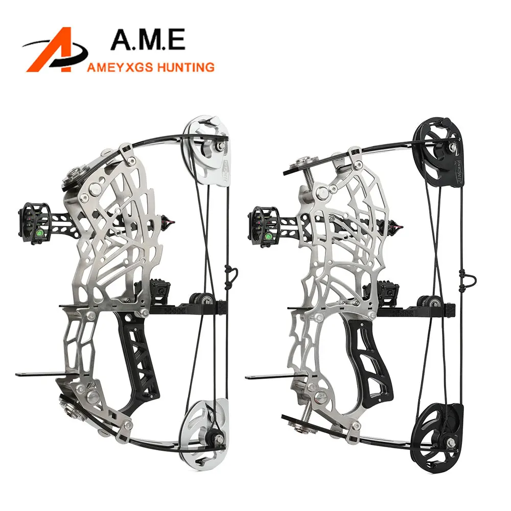 15-32 Lbs Compound Bow Short Axis Vehicle Archery Pulley Bow Aviation Aluminum for Right Hand Shooting Target Training