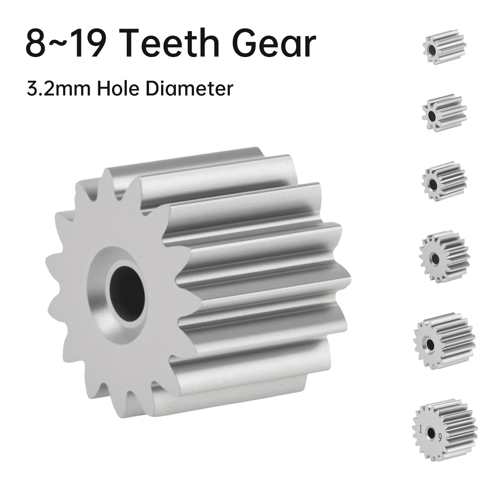 Motor Gear 3.2mm Hole Diameter 8-19 Teeth Kids Ride On Toys Car Replaceable Motor Gear for RS550 RS555 DC Motor
