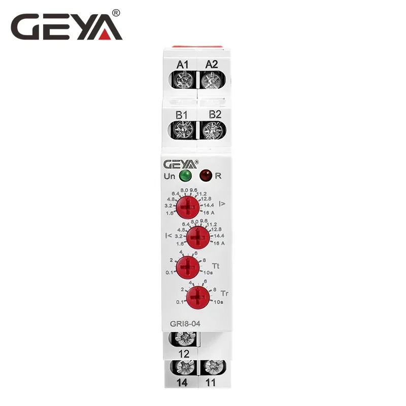 GEYA GRI8-03/04 Over Current or Under Current Adjustable Relay 0.05A 1A 2A 5A 8A 16A Current Relay