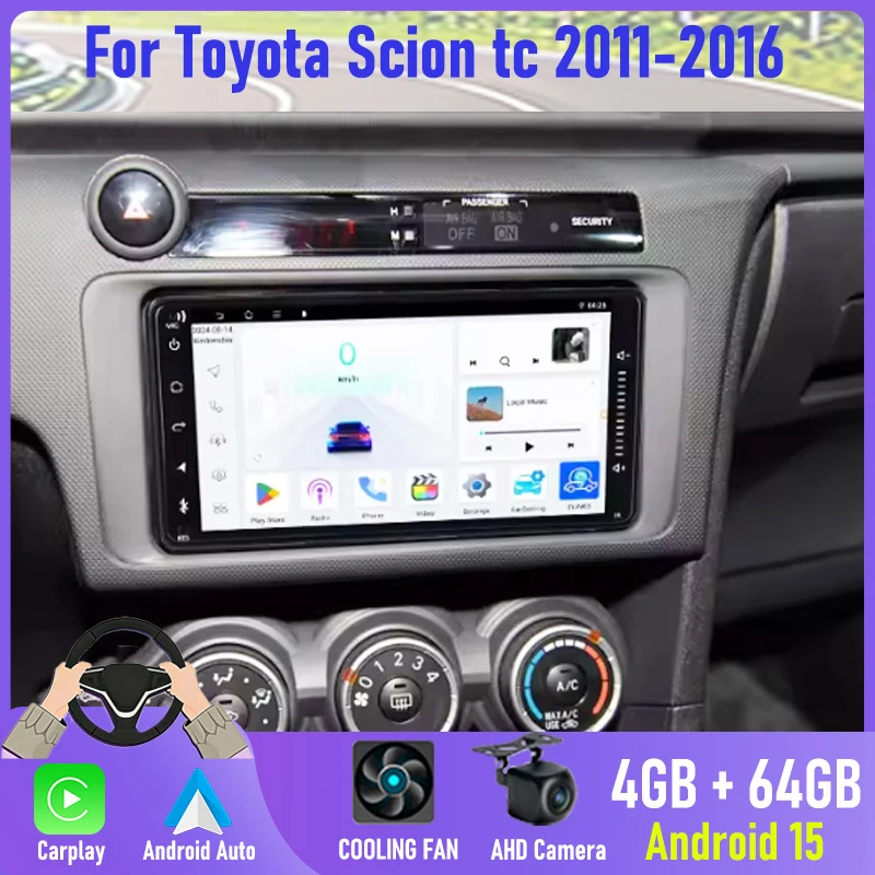 

7'' For Toyota Scion tc 2011-2016 Head Unit Car Radio Stereo Wireless Carplay Apple Android Auto Reversing Image GPS Navi 4-64GB