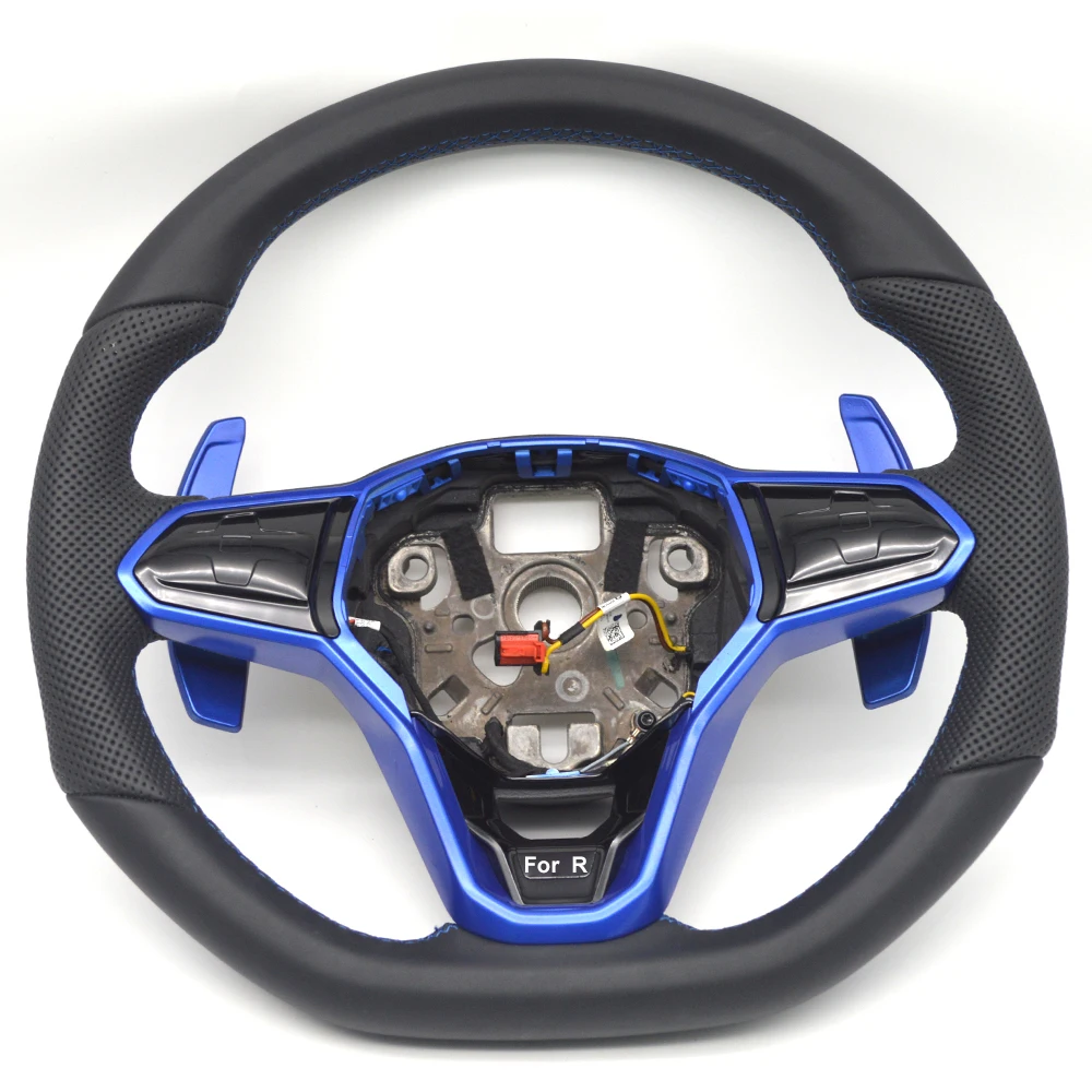 

Для Golf MK8 R сенсорный циферблат нагревательное рулевое колесо в сборе старый R Mark синий циферблат