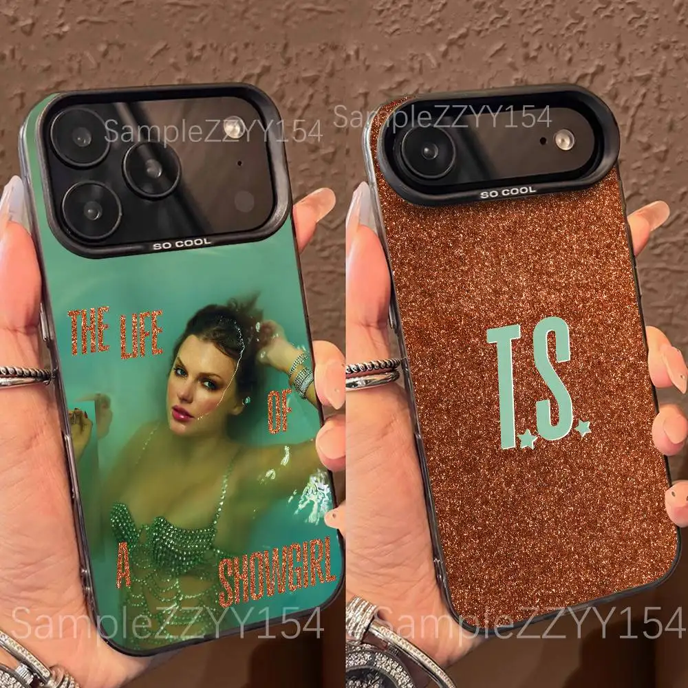 حافظة هاتف L-LifeS Of A S-ShowgirlS لهاتف iPhone 17,16,15,14,13,12,X,8,Pro,Max,Plus,E,SE4,Air,Mini Black IMD Matte