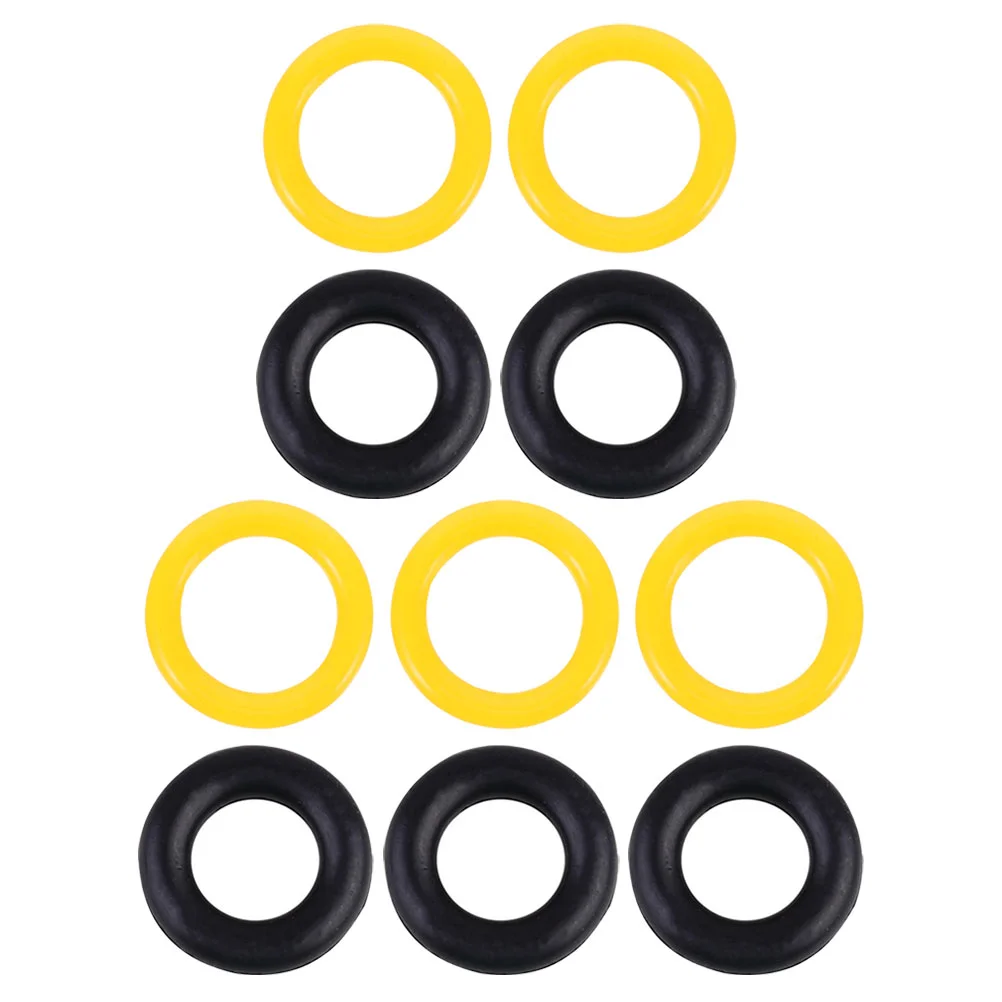 10 Pcs Yellow Black Rubber Bobbin Winder Rings for Sewing Machine Easy Install Thread Backup Friction Wheel Replacement