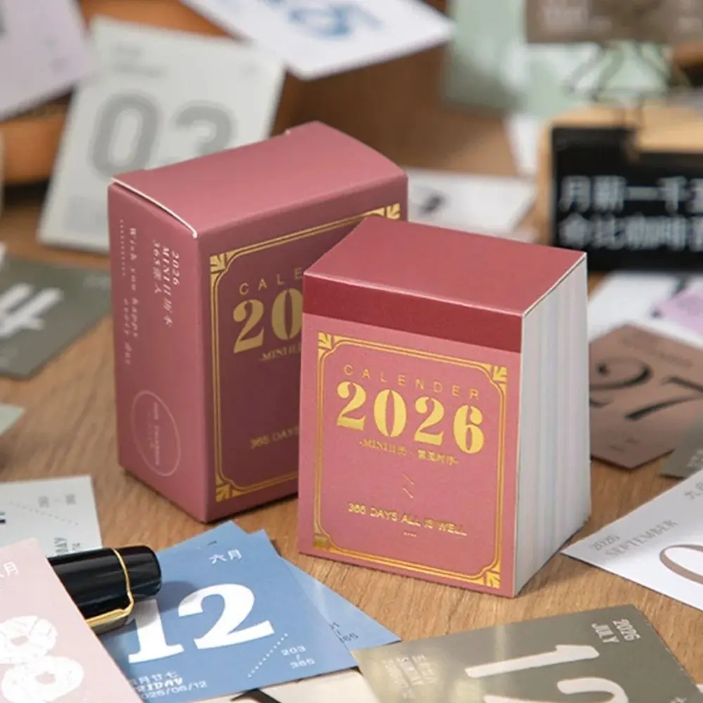 

Новый список дел, календарь на 2026 год, легкий водонепроницаемый планировщик расписания, простой креативный мини-календарь, офис, школа, дом