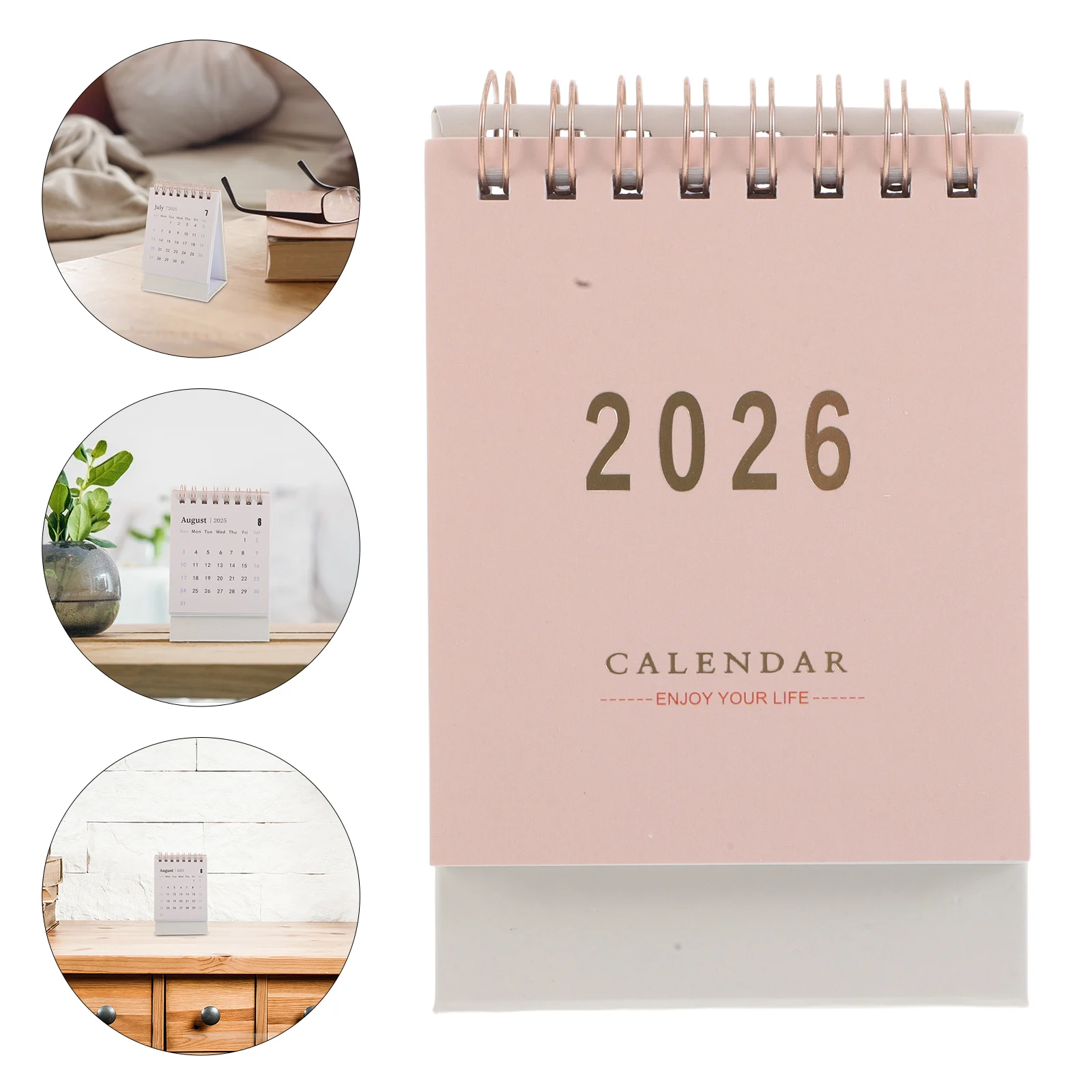 

2026 Mini Desk Calendar Compact Flip Paper Tabletop Organizer For Office Home Decor Small Portable Daily Monthly Planner
