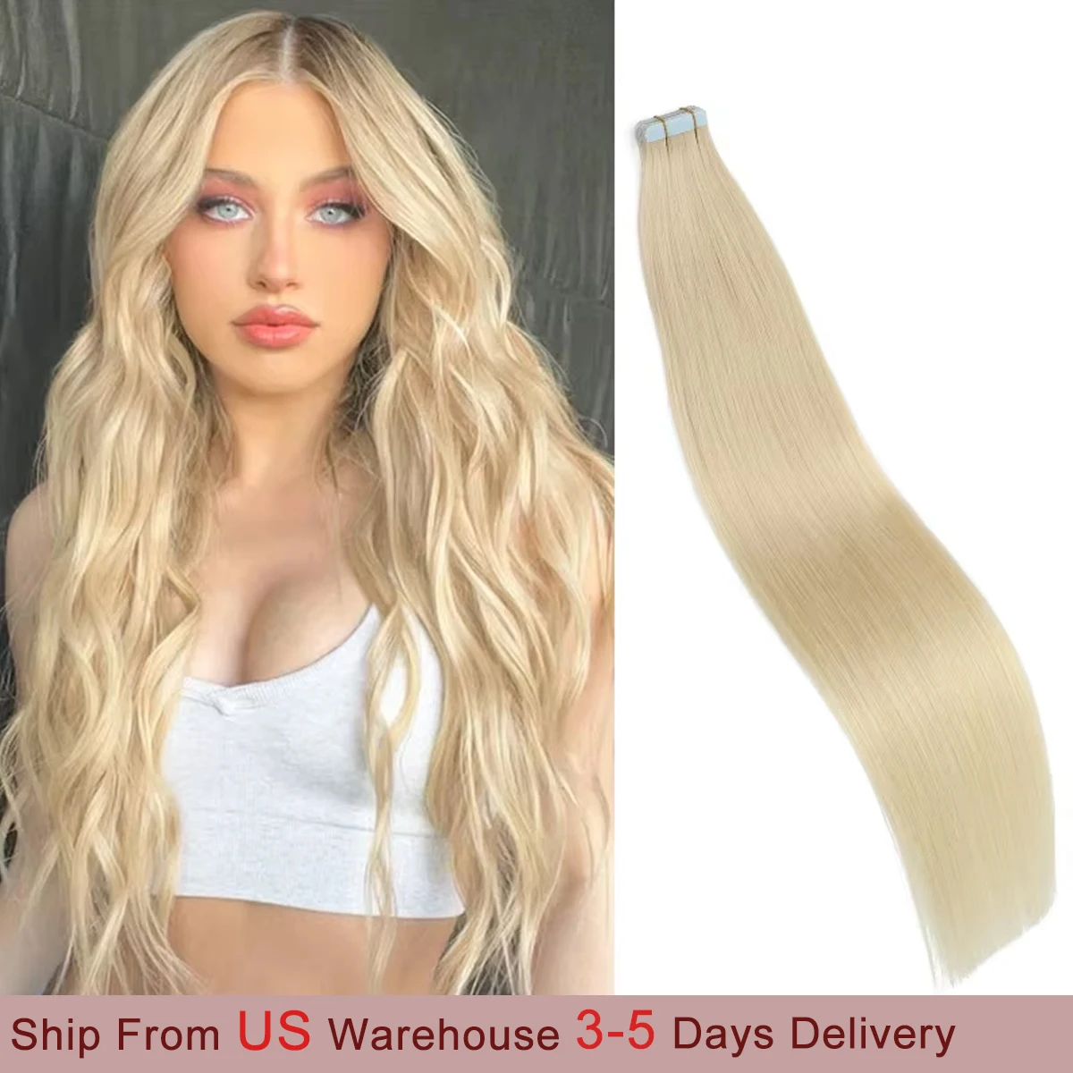 Menselijk haar Tape In Hair Extensions Machine Gemaakt Remy Extensions Volledig hoofd 20 inch 50G Dikke uiteinden Tape op haar