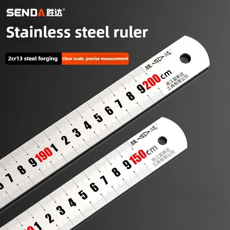 

Precision Stainless Steel Metal Straight Ruler Double Sided Metric Measuring Tool 15-40cm Scale for Accurate Measurements