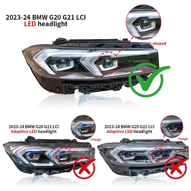 أبيض أصفر أحمر العنبر LED DRL لوحة تركيبية 63115A57072 لسيارات BMW 3 Series G20 G21 G28 LCI LED المصباح النهار الجري الخفيف #4