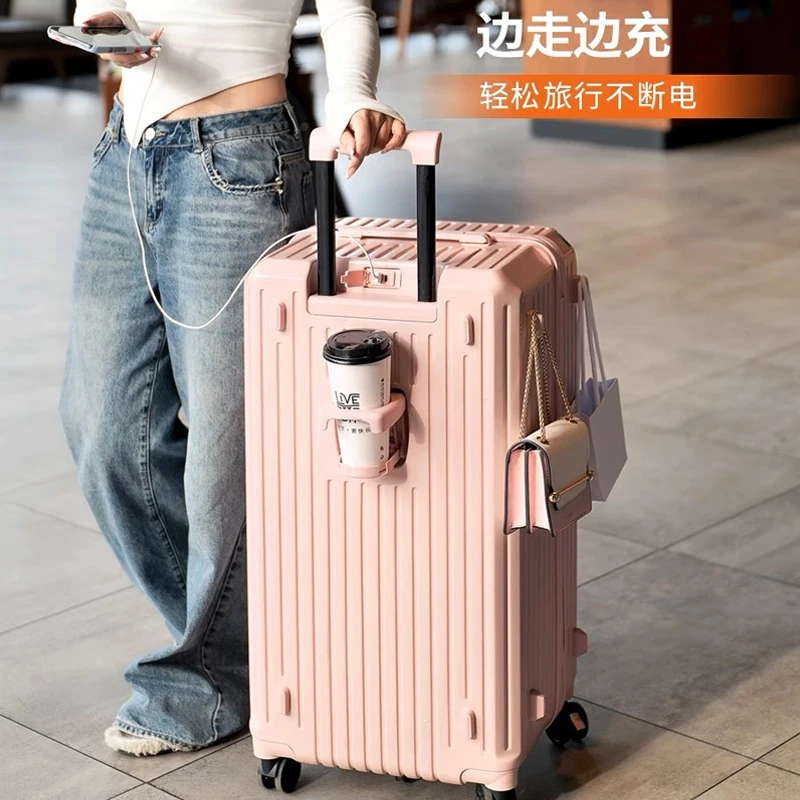 New men travel suitcase password lock box Multi-function trolley luggage 26/28/30/32/34/36 inch large capacity rolling luggage