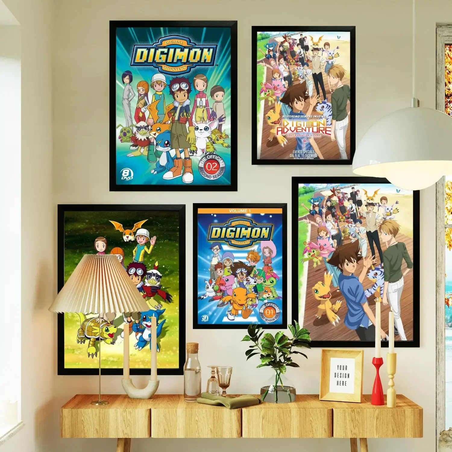 Anime Digimon Adventure Poster Prints Wall Art Canvas Painting Poster For Modern Family Living Room Home Decor