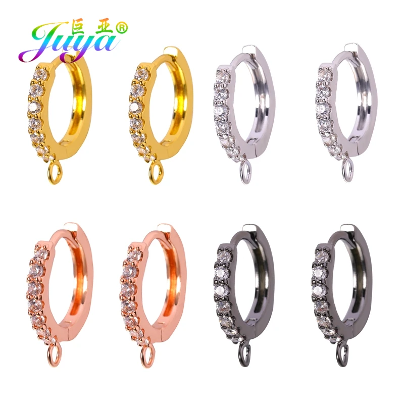 Juya 18 Karat vergoldet versilbert kreative Basic Bail Ohr draht Verschluss Ohrring Haken Zubehör für DIY Frauen trend ige Ohrring herstellung – Detail 2