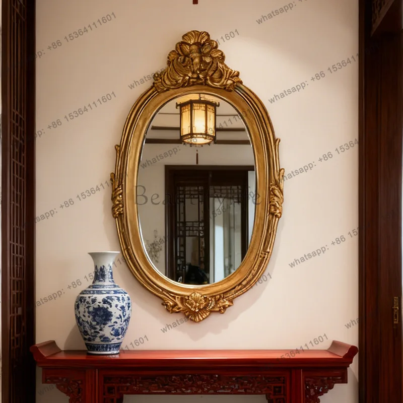 

yj9 Nordic simple high definition decorative mirror home living room retro light luxury creative dressing mirror