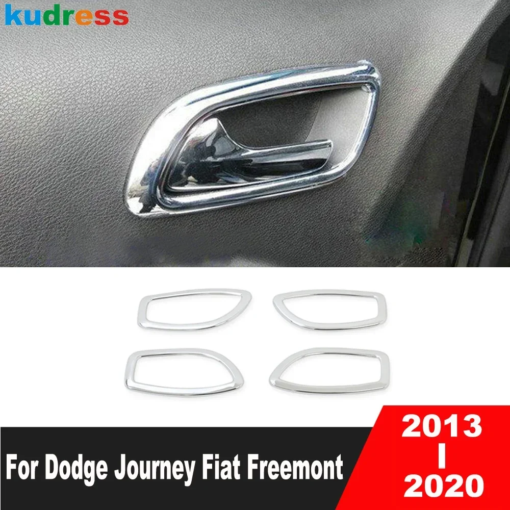 

Для Dodge Journey JC Fiat Freemont 2013-2018 2019 2020 хромированная внутренняя внутренняя дверная ручка, чаша, накладка, аксессуары для интерьера