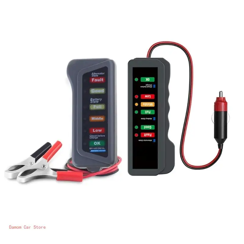 Mini Car Battery Tester Automotive Load 12V Digital Alternator Checker