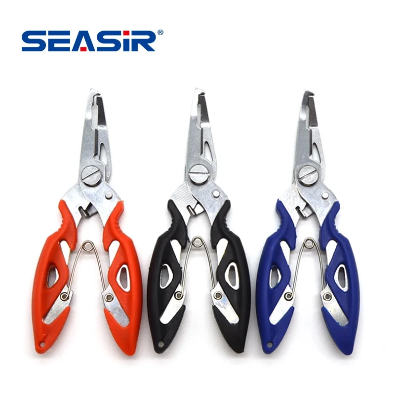 Seasir Fishing Scissor Multifunction Fishing Plier Cutter Hook Remover Stainless Steel Clamp Pliers Fishing Accessories