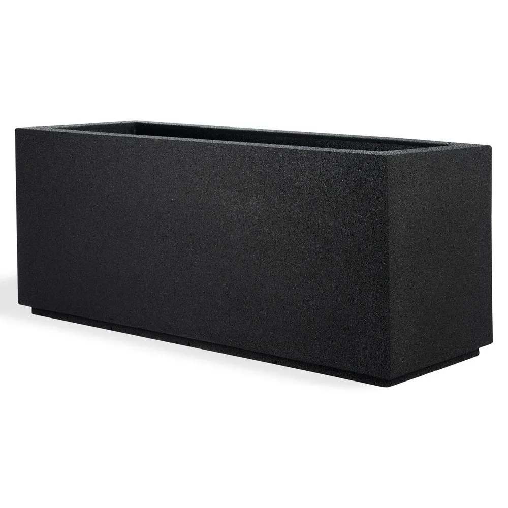 PolyStone Milan Modern Outdoor/Indoor Rectangular Trough Planter 43