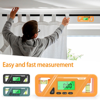 Compact Inclinometer Digital Inclinometer Angle Finder Gauge Spirit Level Bottom Magnet Data Hold Bright LCD Display M4YD