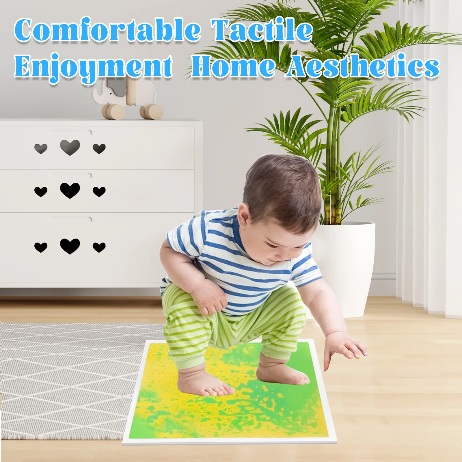 부드러운 감각 자극 타일, 감각 발 타일과 함께 사용하세요