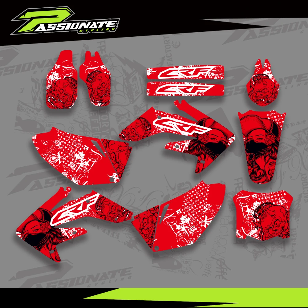 

New Style TEAM GRAPHICS BACKGROUNDS DECALS STICKERS Kits For Honda CRF250 CRF250R CRF 250 250R 2008 2009