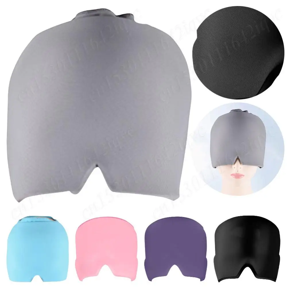 Sombrero para aliviar la migraña, gorro reutilizable para el dolor de cabeza, envoltura para la cabeza de hielo, Gel Flexible para el frío, alivio del dolor de cabeza