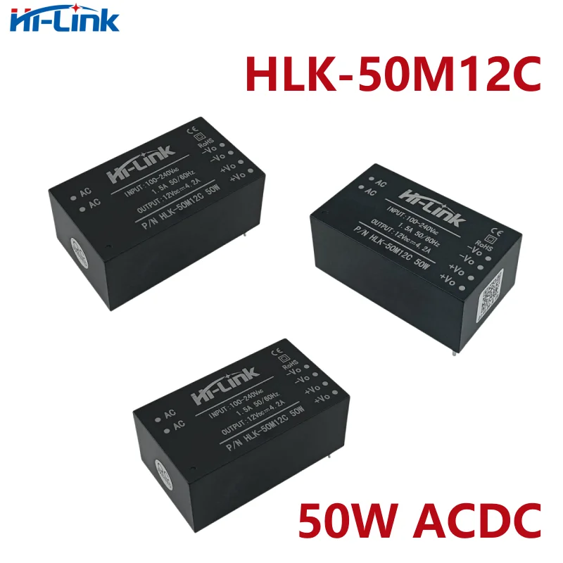 Hi-Link HLK-50M12C 50M15C 50W ACDC 100-240Vac To 12V 40W Step-Down Power Transformer Switching Power Supply Module