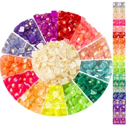 20 Colors Sparkly Mosaic Beads for 5D Diamond Painting Accessories, Jelly Glitter Diamond Painting Drills Square 2.5 mm