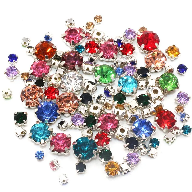 

Hot Sale 100pcs Bag Mix Size Glass Crystal Stones Clothing L Home Fabric Accessories DIY Sewing from Mainland China