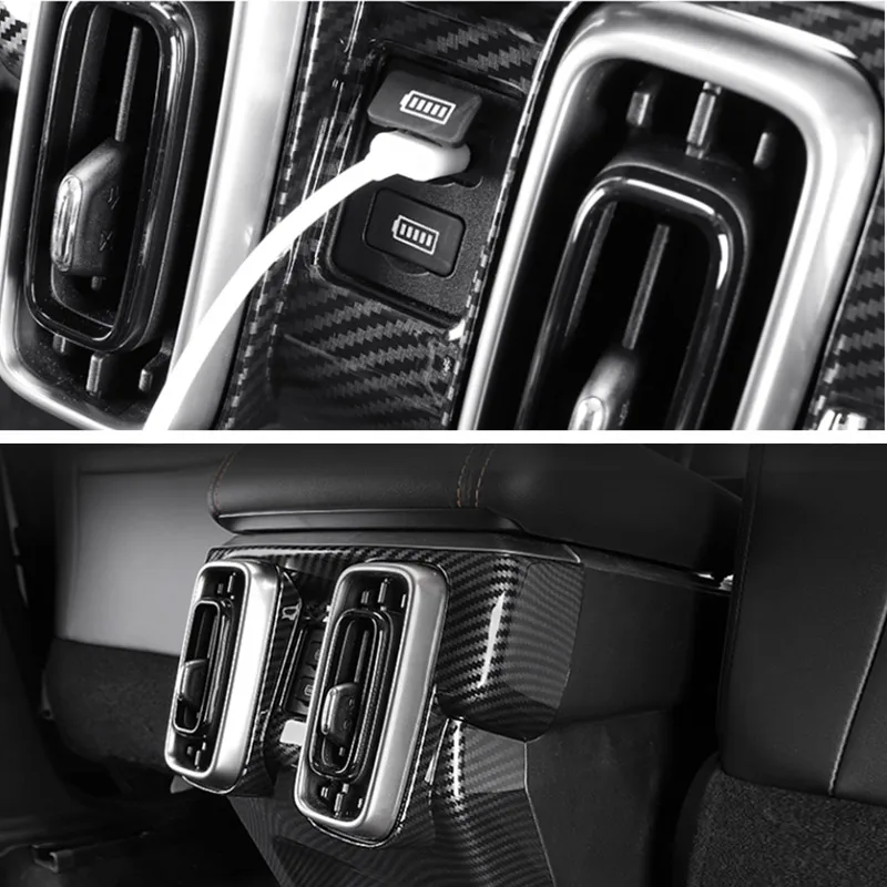 For Haval Dargo X 2023 Interior Modification Accessories Car Armrest Rear Air Conditioner Outlet Decoration Cover Moldings