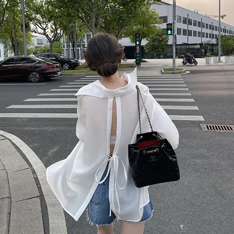

Women's Summer Thin Sun Protection Clothes Outerwear New Shoulder Shawl Matching with Halter Skirt Cardigan