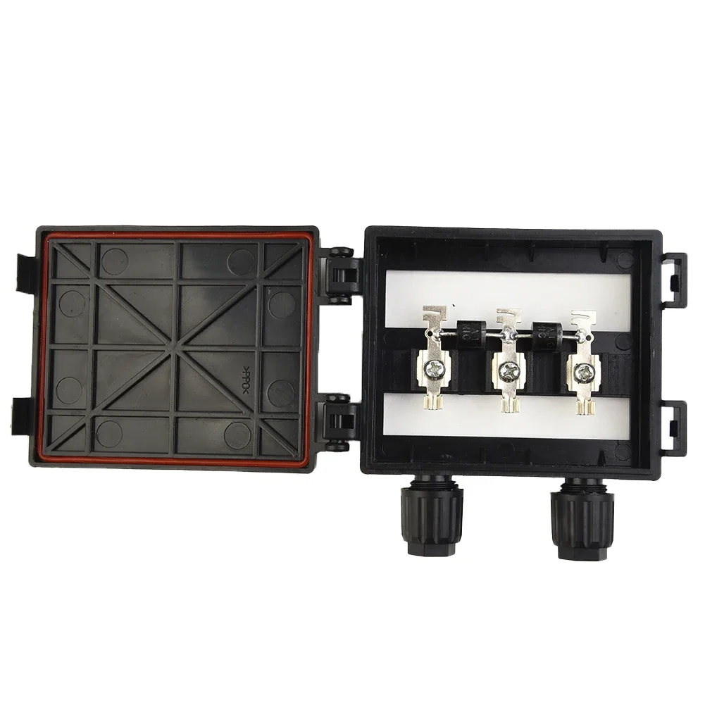 Cable Connector Kit PPO 50W-120W Electrical Testing TOOL Junction Box PV Module Box 50W-120W 6A For Junction Box PV Panel Black