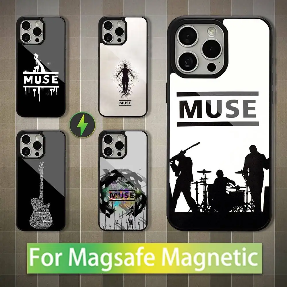 

Hot M-MUSE Band Phone Case For iPhone 16,15,14,13,12,11,Pro,Max,Plus,Mini,Magsafe,Magnetic Wireless Charging Case