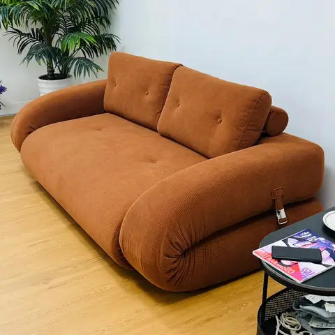 Armrest European Living Room Sofas Orange Filler Luxury Double Compressed Sofas Lazy Salon Divani Soggiorno Home Furniture