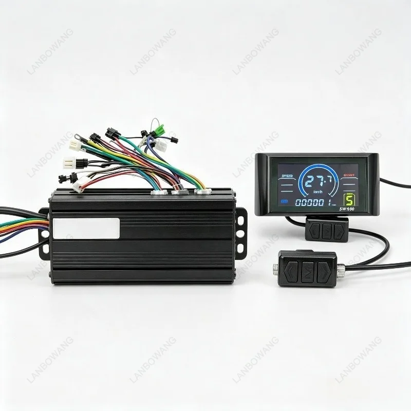 36V 48V 60V Universal 80A 3000W One Drag Two Differential Dual Drive Controller With SW900 Dashboard Display