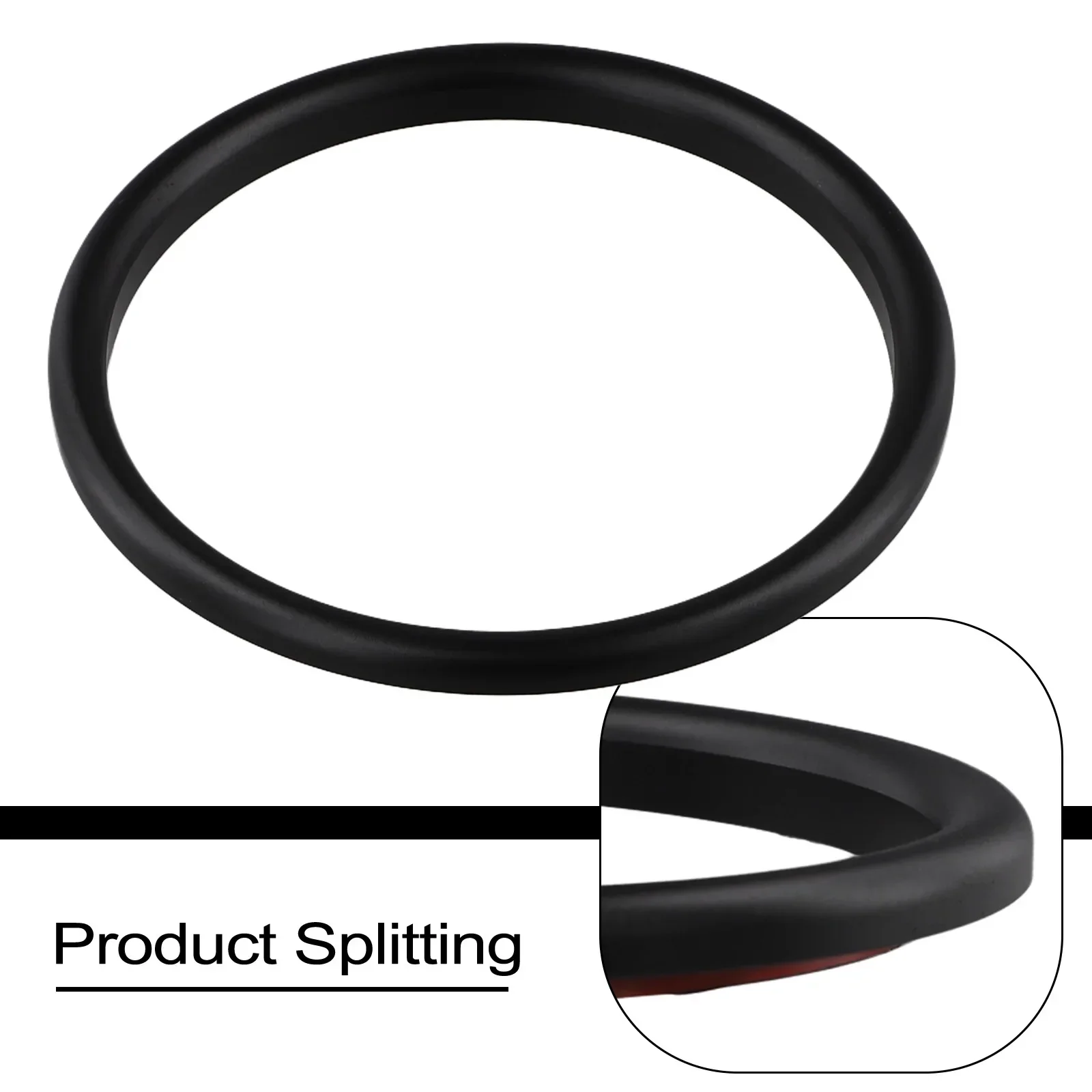 

Aluminum Alloy Trim Steering Wheel Cover Car Interior Upgrade Color Black Easy Installation Elegant Design High-Quality Material