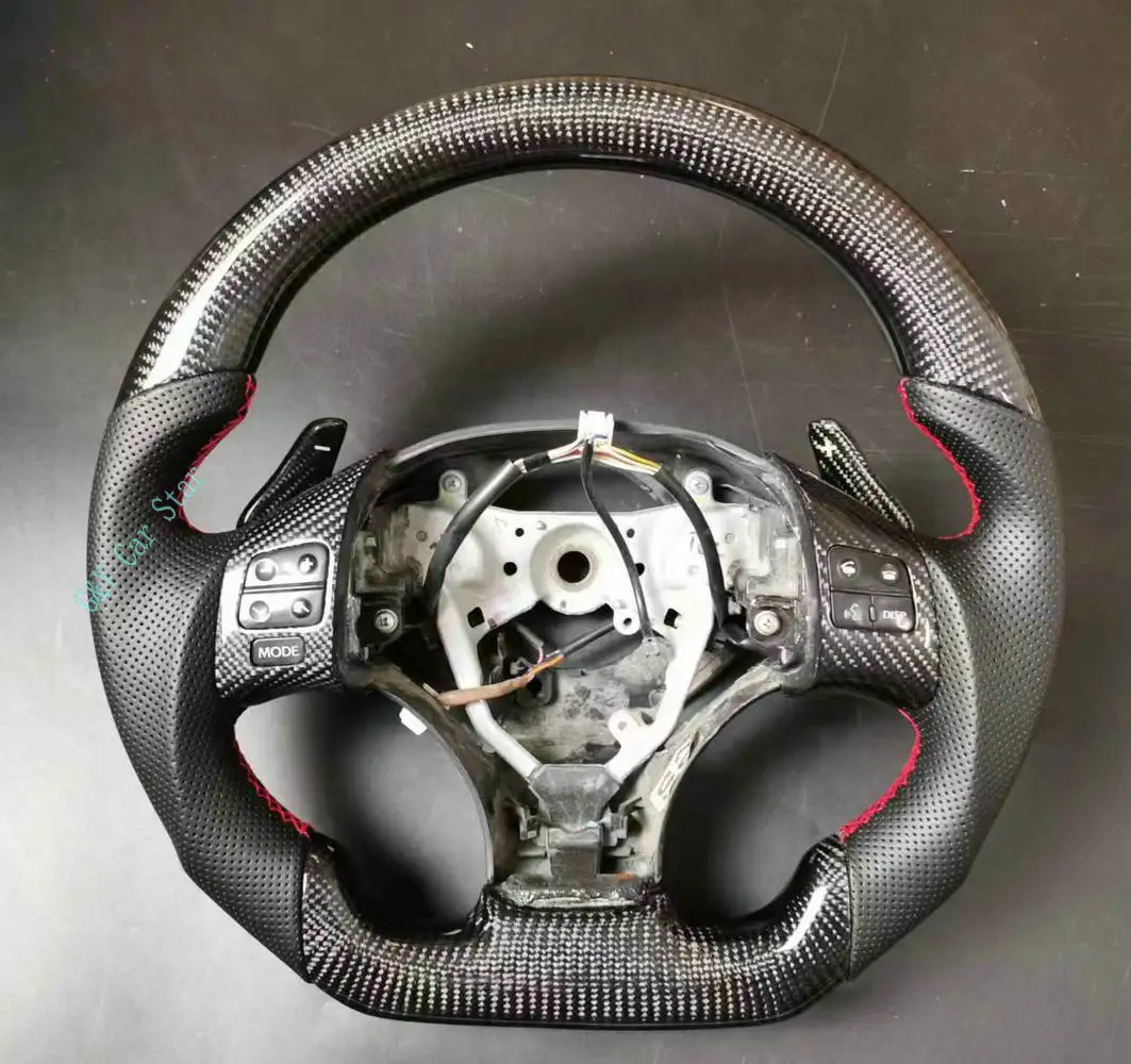 100% Real Carbon Fiber Steering Wheel For 2006-2011 Lexus IS ISF