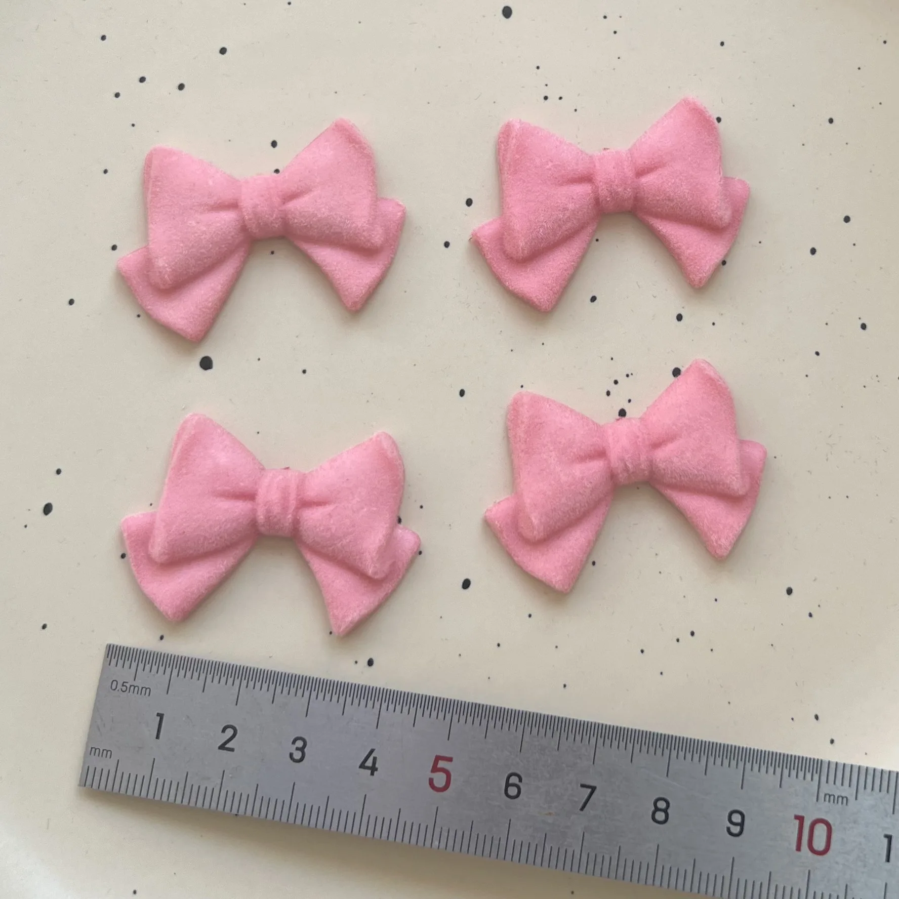 5pcs miniso series pink bow cartoon resin flatback cabochons diy crafts materials jewelry making charms