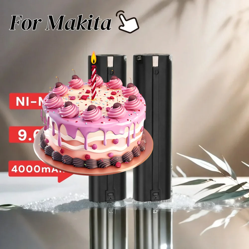 

For Makita 4000mAH 9.6V Ni MH Battery Replacement 9000 9000 902 9033 6095D 6096D 6093D 6012HD DA391D 5090D 4390D 5090D