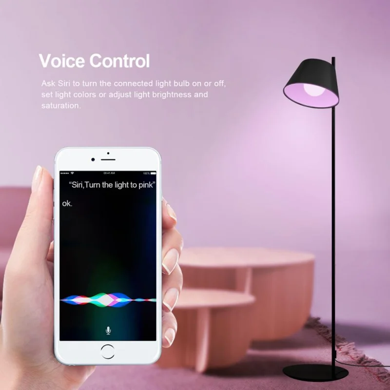 Genuine Homekit WiFi Smart LED Lamp, Lâmpada RGB, Siri Voice App Control, funciona para Apple Home Kit, Alexa, Google Home, GU10, E14, E27