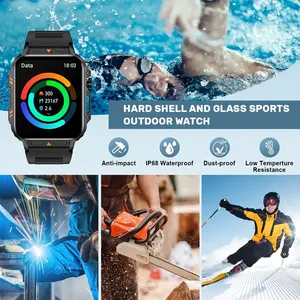 Lige-Smartwatch for Men and Women, 1.95 inch screen, health monitoring, IP68, waterproof, sport, fitness smart watch 12 Main Sales Men's Lege Watch - №7