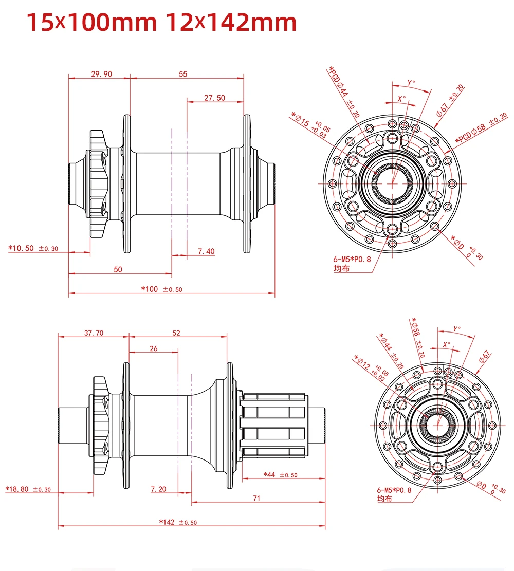 ARC Hub Mountainbike Hub 009 HG / MS / XD 32 Löcher 6 Disc Bolzen J-Biegen MTB hub NBK Disc Lager Zyklus Felge Hub HG 12 Geschwindigkeit – Detail 4