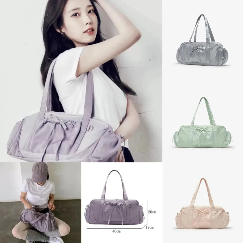 

Women's Handbag Luxury Bow Y2K Korean Star IULZE Limited Edition Fitness Quick Drying Nylon High Capacity Lightweight Bag New