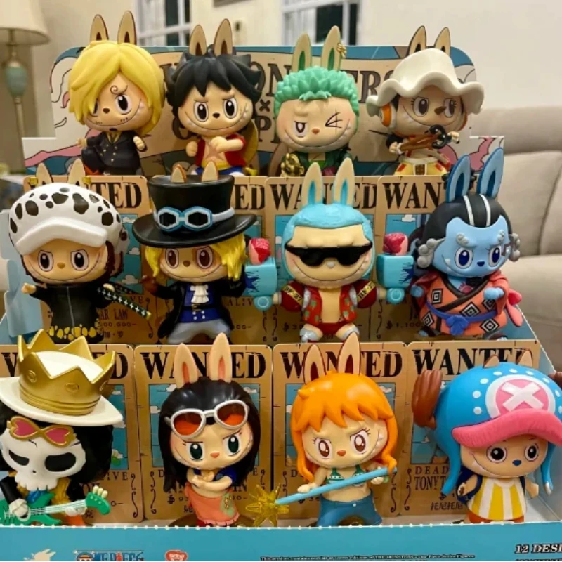 POPMART THE MONSTERS X One Piece Series Blind Box LABUBU One Piece Chopper Figur Misteri Luffy Lucu Hadiah Kejutan Trendi