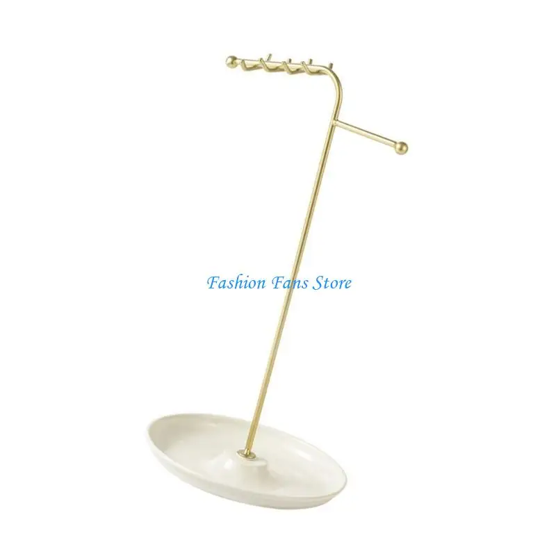

Versatile Jewelry Display Stand with Sturdy Metal Organizers Necklaces Bangles Rings and Watches Home Organization