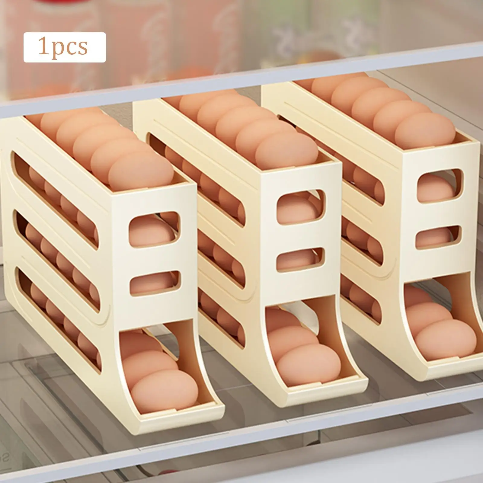 Refrigerator Egg Storage Rolling Egg Dispenser Egg Organizer Egg Container for