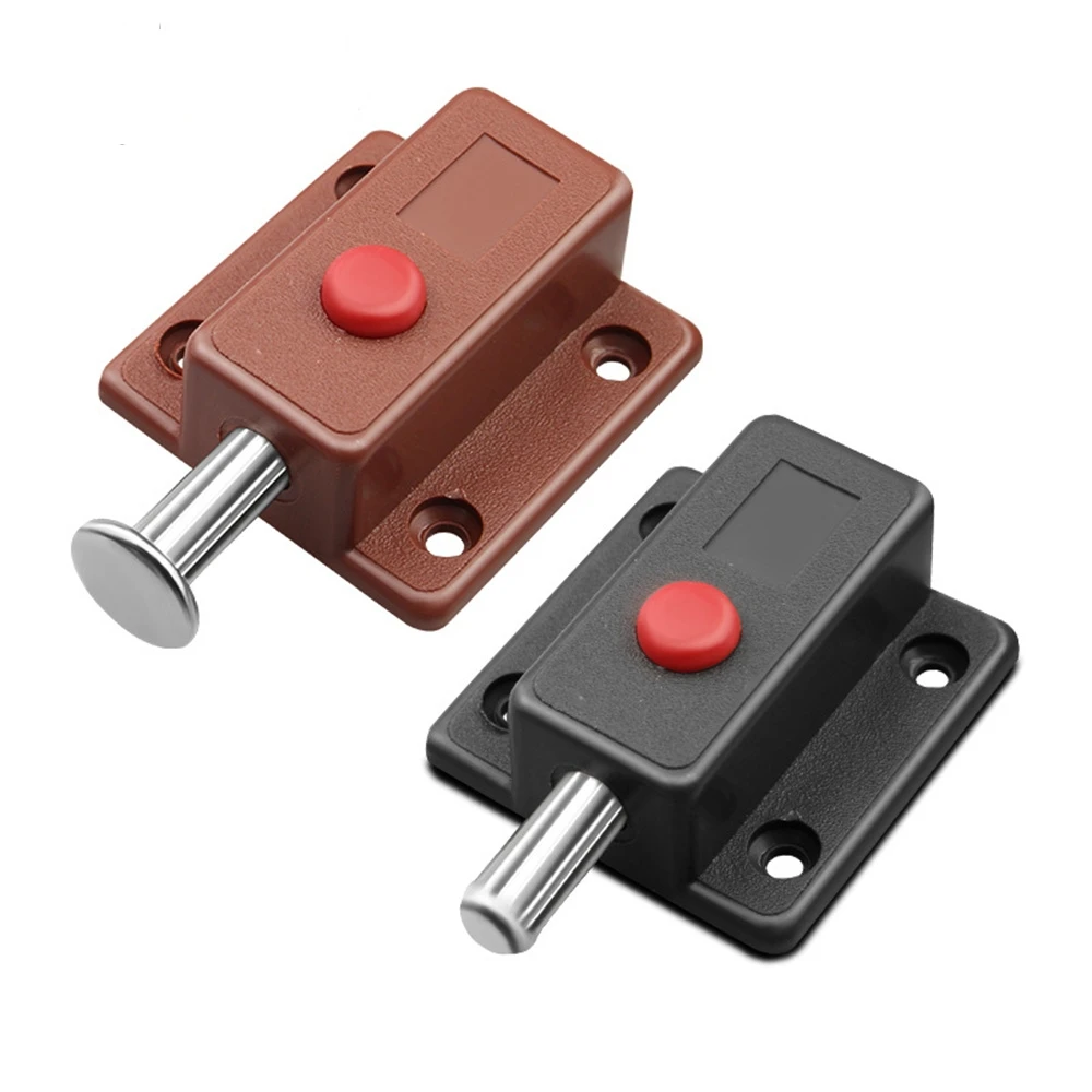Plastic covered latch cabinet door and window open mounted automatic spring latch furniture hardware uncovered latch