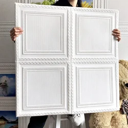 70*70cm 3D piastrelle muro di mattoni adesivo fai da te autoadesivo pannello in schiuma impermeabile Tv sfondo carta da parati tetto soffitto camera adesivi