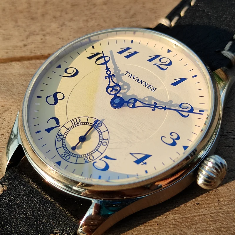 

Мужские механические часы с ручным заводом 40 мм, циферблат Tabon Pocket Watch, механизм Seagull ST3621, винтажные деловые часы Jones Sword из натуральной кожи
