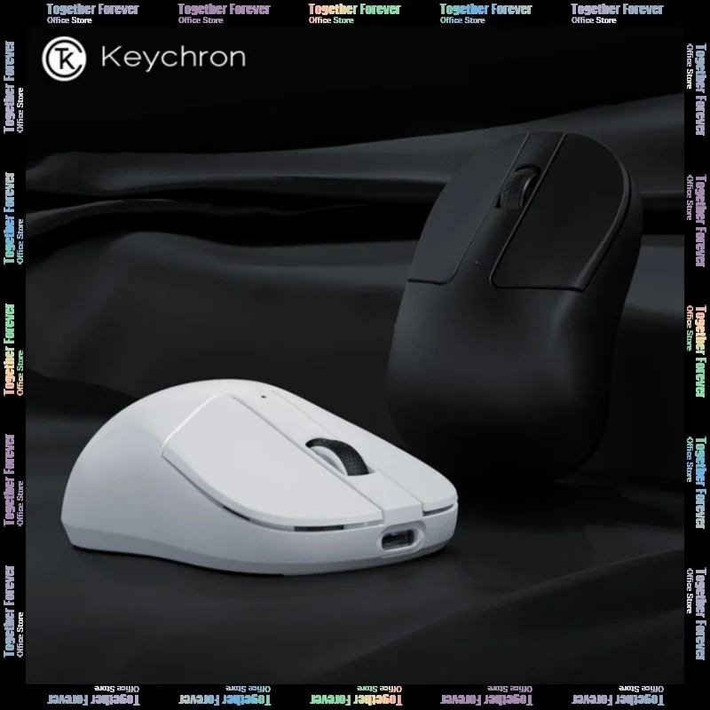 

Новая беспроводная Bluetooth-мышь Keychron M4 4K PAW3395, эргономичная мини-мышь PAW3385 для офиса, легкая, 35 г, 2,4 г